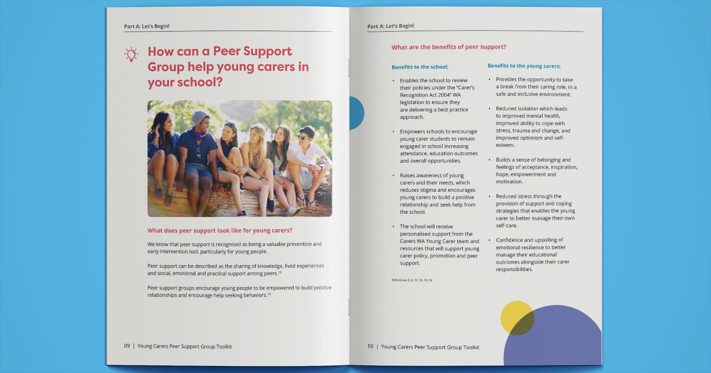 Young Carers Peer Support Toolkit pages